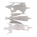 3Pcs Halloween Silhouette Yard Signs Iron Metal Witch Halloween Decorations Outdoor for Party Festivals Home