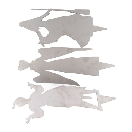 3Pcs Halloween Silhouette Yard Signs Iron Metal Witch Halloween Decorations Outdoor for Party Festivals Home