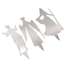 3Pcs Halloween Silhouette Yard Signs Iron Metal Witch Halloween Decorations Outdoor for Party Festivals Home