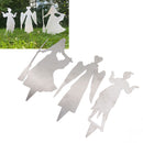 3Pcs Halloween Silhouette Yard Signs Iron Metal Witch Halloween Decorations Outdoor for Party Festivals Home