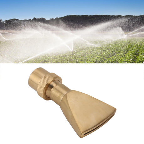 Fan Shaped Fountain Nozzle Copper Adjustable Uniform Water Spray Fan Shaped Fountain Spray Head for Park G1in