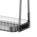 Cosmetic Storage Rack Double Layer Clear Detachable Modern Countertop Cosmetic Organizer for Dressing Table Smoke Gray