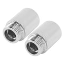 2PCS Shower Arm Extension Stainless Steel Chrome Plating Shower Head Extension Pipe for Bathroom 3cm/1.2in