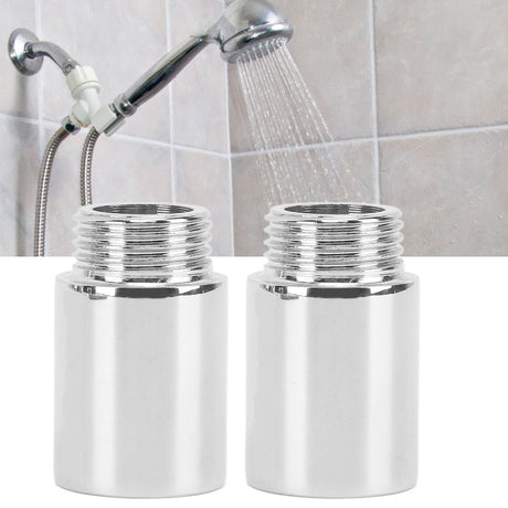 2PCS Shower Arm Extension Stainless Steel Chrome Plating Shower Head Extension Pipe for Bathroom 3cm/1.2in