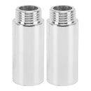 2PCS Shower Arm Extension Stainless Steel Chrome Plating Shower Head Extension Pipe for Bathroom 5.1cm/2in