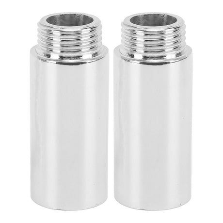2PCS Shower Arm Extension Stainless Steel Chrome Plating Shower Head Extension Pipe for Bathroom 5.1cm/2in
