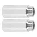 2PCS Shower Arm Extension Stainless Steel Chrome Plating Shower Head Extension Pipe for Bathroom 5.1cm/2in