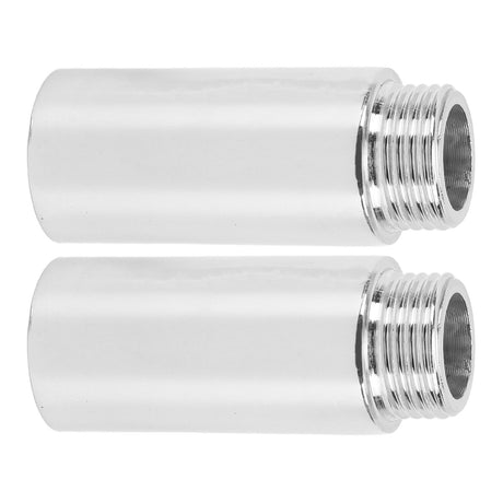 2PCS Shower Arm Extension Stainless Steel Chrome Plating Shower Head Extension Pipe for Bathroom 5.1cm/2in
