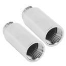 2PCS Shower Arm Extension Stainless Steel Chrome Plating Shower Head Extension Pipe for Bathroom 5.1cm/2in