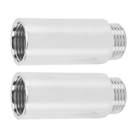 2PCS Shower Arm Extension Stainless Steel Chrome Plating Shower Head Extension Pipe for Bathroom 5.1cm/2in
