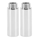 2PCS Shower Arm Extension Stainless Steel Chrome Plating Shower Head Extension Pipe for Bathroom 6.1cm/2.4in