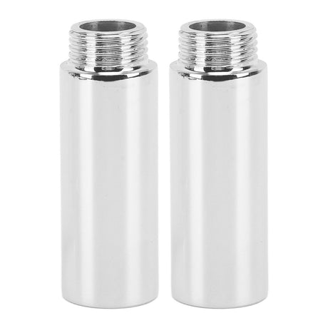 2PCS Shower Arm Extension Stainless Steel Chrome Plating Shower Head Extension Pipe for Bathroom 6.1cm/2.4in