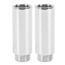 2PCS Shower Arm Extension Stainless Steel Chrome Plating Shower Head Extension Pipe for Bathroom 6.1cm/2.4in