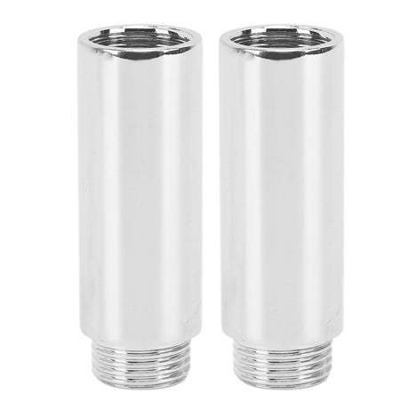 2PCS Shower Arm Extension Stainless Steel Chrome Plating Shower Head Extension Pipe for Bathroom 6.1cm/2.4in
