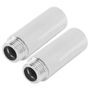 2PCS Shower Arm Extension Stainless Steel Chrome Plating Shower Head Extension Pipe for Bathroom 6.1cm/2.4in