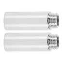 2PCS Shower Arm Extension Stainless Steel Chrome Plating Shower Head Extension Pipe for Bathroom 6.1cm/2.4in