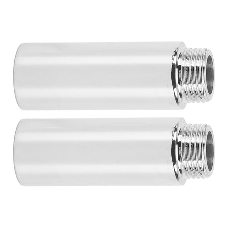2PCS Shower Arm Extension Stainless Steel Chrome Plating Shower Head Extension Pipe for Bathroom 6.1cm/2.4in