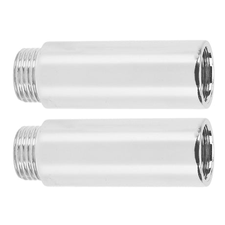 2PCS Shower Arm Extension Stainless Steel Chrome Plating Shower Head Extension Pipe for Bathroom 6.1cm/2.4in