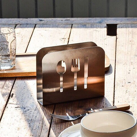 Napkin Holder Napkin Dispenser Stainless Steel Minimalist Compact Easy Maintenance Napkin Rack for Hotel Restaurant
