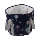 Collapsible Foot Bath Basin PVC Insulated Portable Foot Soaking Bath Tub Water Bucket with Handle for Outdoor Camping Travel Navy Blue Balloon