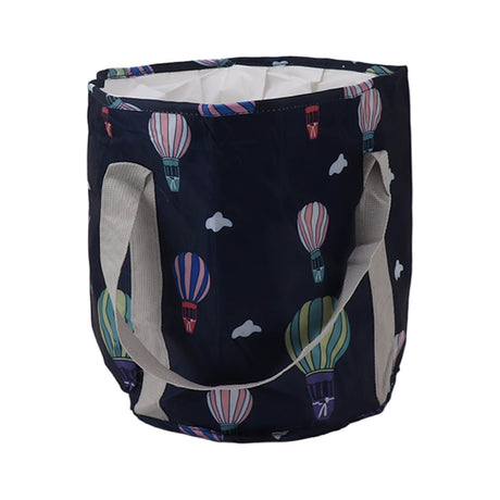 Collapsible Foot Bath Basin PVC Insulated Portable Foot Soaking Bath Tub Water Bucket with Handle for Outdoor Camping Travel Navy Blue Balloon
