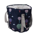 Collapsible Foot Bath Basin PVC Insulated Portable Foot Soaking Bath Tub Water Bucket with Handle for Outdoor Camping Travel Navy Blue Balloon