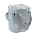 Collapsible Foot Bath Basin PVC Insulated Portable Foot Soaking Bath Tub Water Bucket with Handle for Outdoor Camping Travel Blue Small Tree