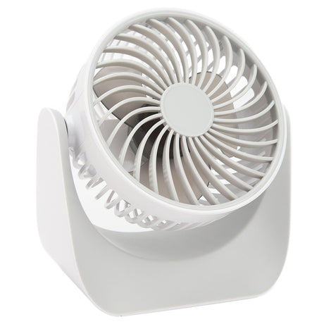 USB Desk Fan 3 Speed Modes Stable Base Rotatable Head USB Charge Small Desk Fan for Family Office School