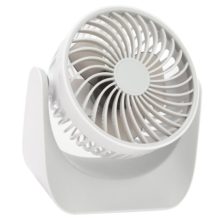 USB Desk Fan 3 Speed Modes Stable Base Rotatable Head USB Charge Small Desk Fan for Family Office School