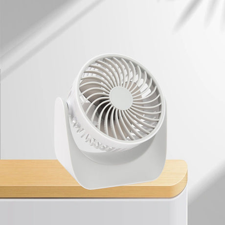 USB Desk Fan 3 Speed Modes Stable Base Rotatable Head USB Charge Small Desk Fan for Family Office School