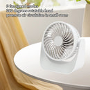 USB Desk Fan 3 Speed Modes Stable Base Rotatable Head USB Charge Small Desk Fan for Family Office School