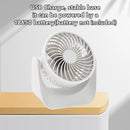 USB Desk Fan 3 Speed Modes Stable Base Rotatable Head USB Charge Small Desk Fan for Family Office School
