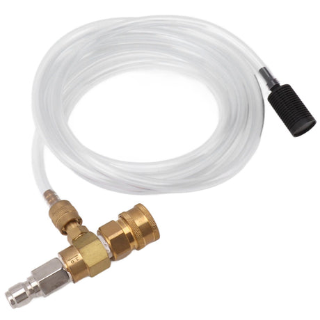 Adjustable Chemical Injector Kit Power Washer Chemical Injector Kit Soap Injector with Siphon Hose Soap Nozzle 3/8 Inch Connectors