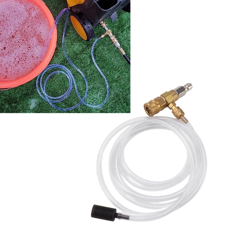 Adjustable Chemical Injector Kit Power Washer Chemical Injector Kit Soap Injector with Siphon Hose Soap Nozzle 3/8 Inch Connectors