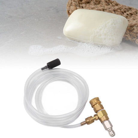 Adjustable Chemical Injector Kit Power Washer Chemical Injector Kit Soap Injector with Siphon Hose Soap Nozzle 3/8 Inch Connectors