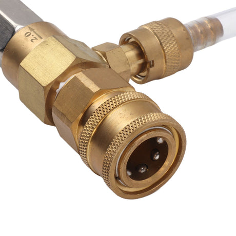 Adjustable Chemical Injector Kit Power Washer Chemical Injector Kit Soap Injector with Siphon Hose Soap Nozzle 3/8 Inch Connectors