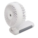 Portable Handheld Misting Fan Personal Mist Fan Spray Water Mist Fan Foldable Mini Cooling Fans 4000mAh Battery 3 Speed White