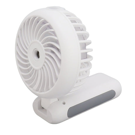 Portable Handheld Misting Fan Personal Mist Fan Spray Water Mist Fan Foldable Mini Cooling Fans 4000mAh Battery 3 Speed White