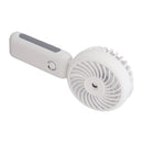 Portable Handheld Misting Fan Personal Mist Fan Spray Water Mist Fan Foldable Mini Cooling Fans 4000mAh Battery 3 Speed White