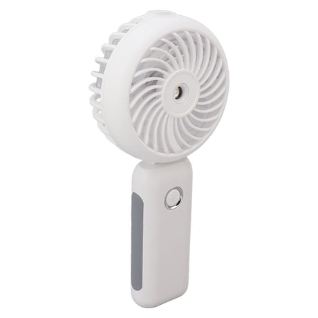 Portable Handheld Misting Fan Personal Mist Fan Spray Water Mist Fan Foldable Mini Cooling Fans 4000mAh Battery 3 Speed White