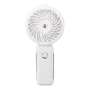 Portable Handheld Misting Fan Personal Mist Fan Spray Water Mist Fan Foldable Mini Cooling Fans 4000mAh Battery 3 Speed White