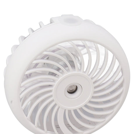 Portable Handheld Misting Fan Personal Mist Fan Spray Water Mist Fan Foldable Mini Cooling Fans 4000mAh Battery 3 Speed White