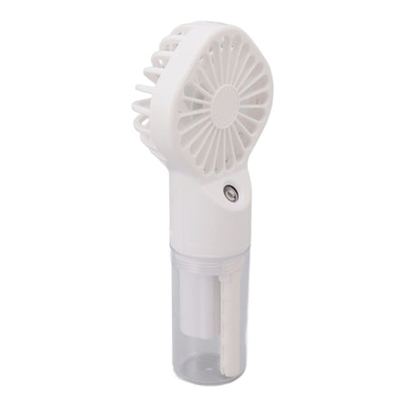 Portable Handheld Misting Fan USB Rechargeable Water Spray Mist Fan with 4 Gear Speed White
