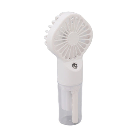 Portable Handheld Misting Fan USB Rechargeable Water Spray Mist Fan with 4 Gear Speed White