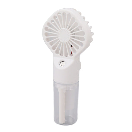 Portable Handheld Misting Fan USB Rechargeable Water Spray Mist Fan with 4 Gear Speed White