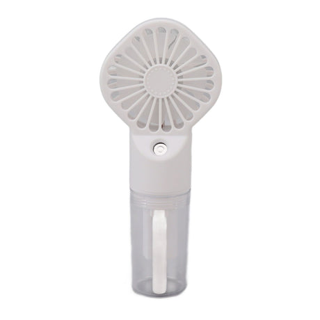 Portable Handheld Misting Fan USB Rechargeable Water Spray Mist Fan with 4 Gear Speed White