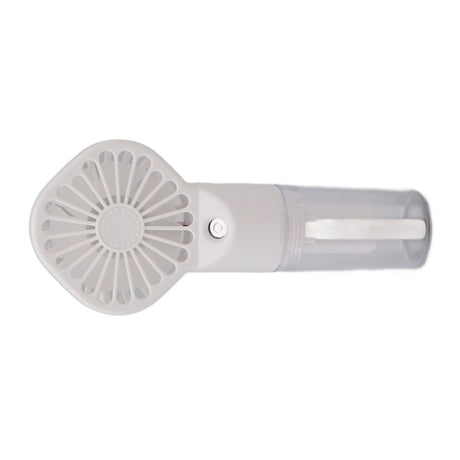 Portable Handheld Misting Fan USB Rechargeable Water Spray Mist Fan with 4 Gear Speed White
