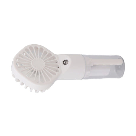 Portable Handheld Misting Fan USB Rechargeable Water Spray Mist Fan with 4 Gear Speed White