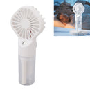 Portable Handheld Misting Fan USB Rechargeable Water Spray Mist Fan with 4 Gear Speed White