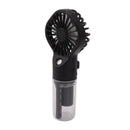 Portable Handheld Misting Fan USB Rechargeable Water Spray Mist Fan with 4 Gear Speed Black